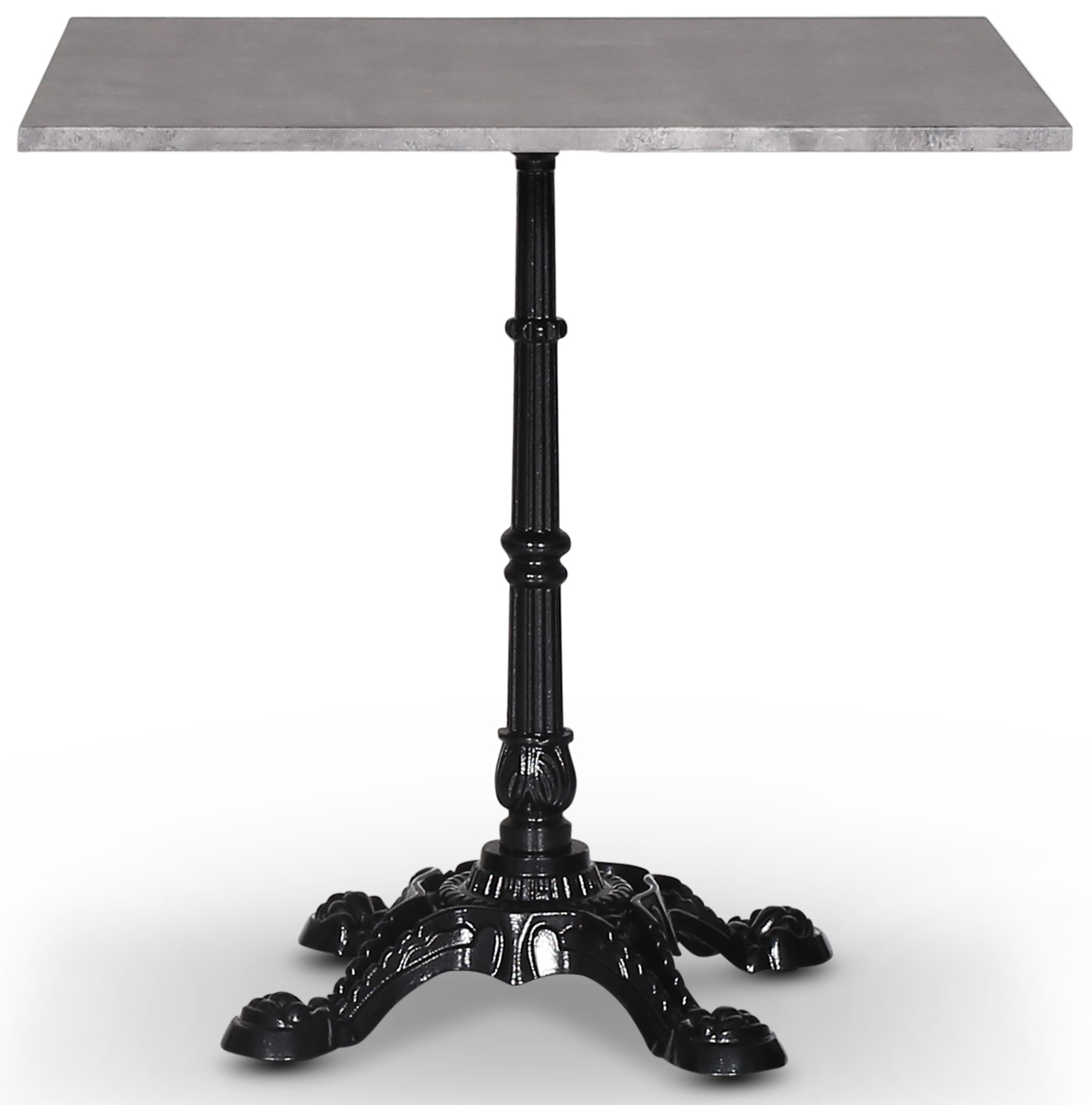 Mystery bord 75x75 cm - Svart understell / betongimitasjon