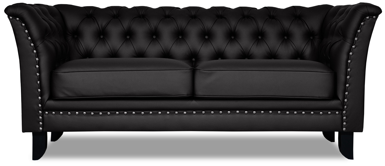 Chester Bridge 2-seters sofa - Svart PU