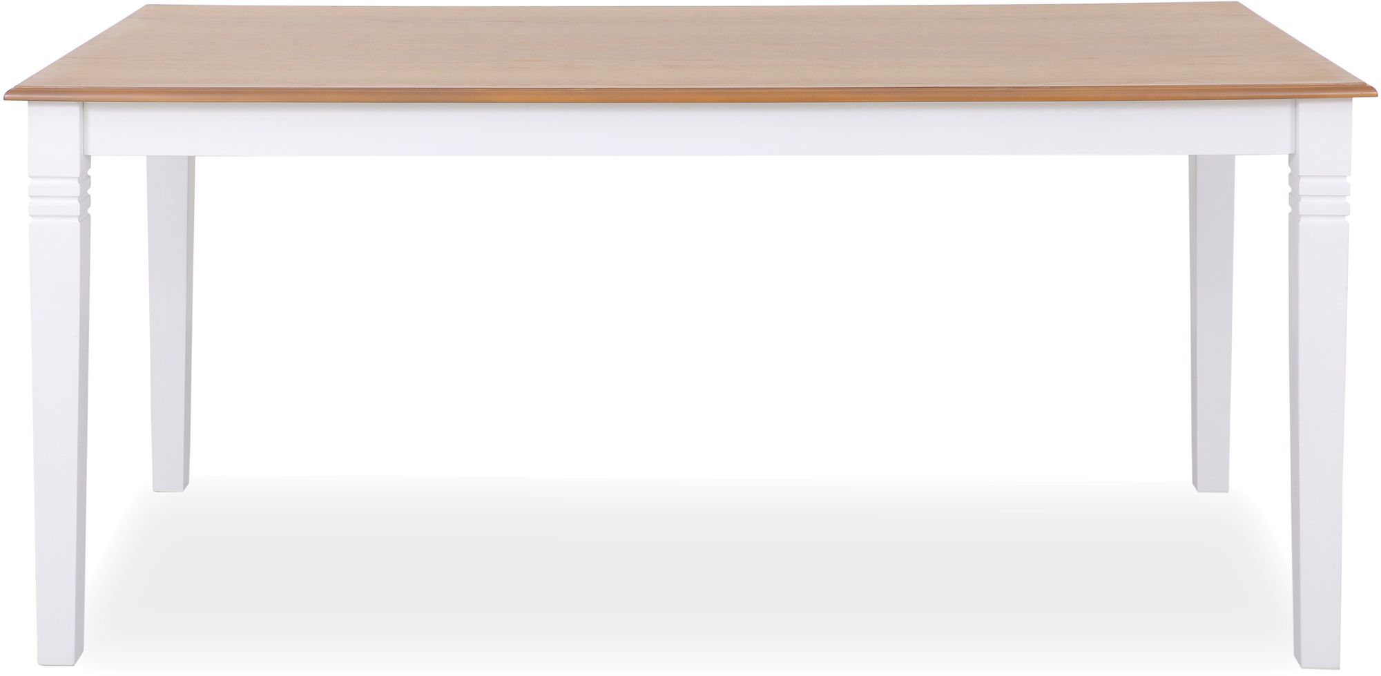 Nidingen hvitt spisebord 140x90 cm med topp i eikefiner