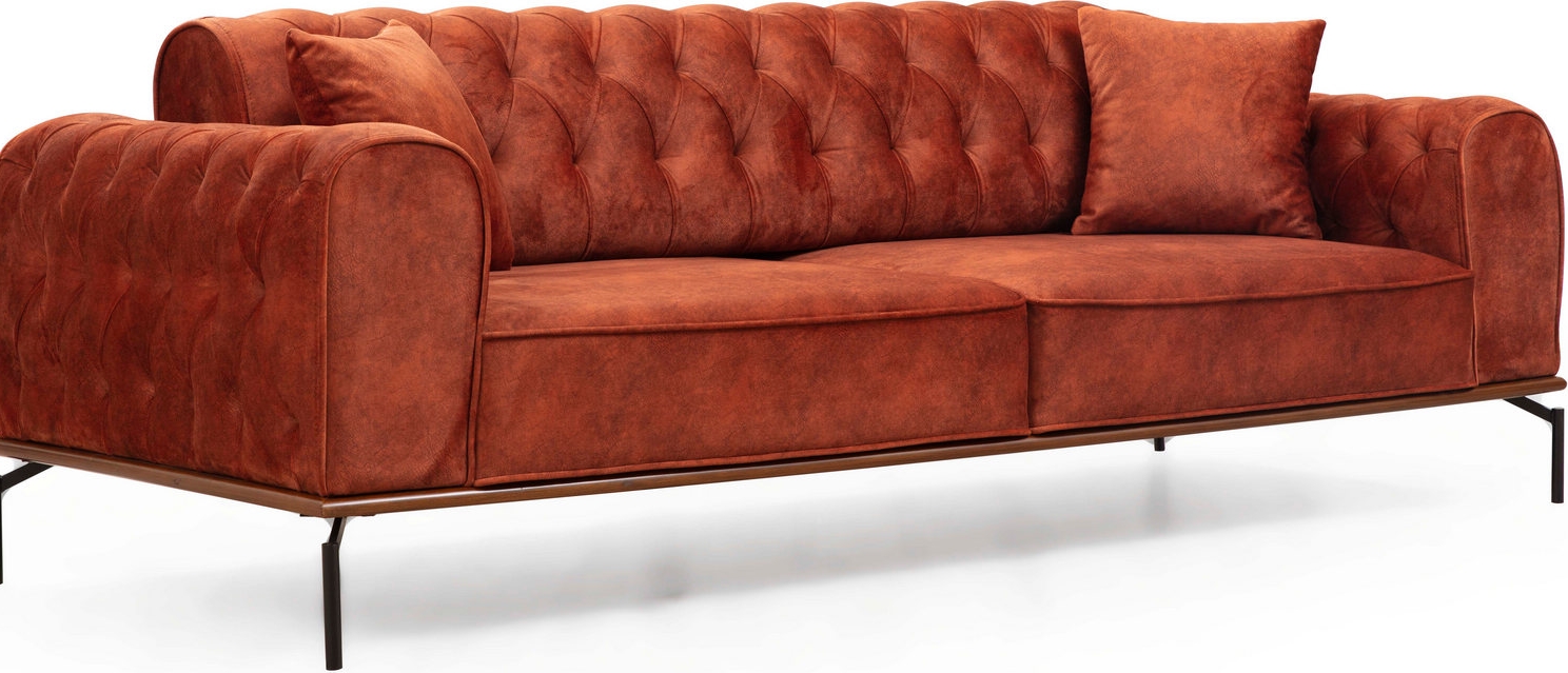 Siesta Capitone 3-seters sofa - Oransje