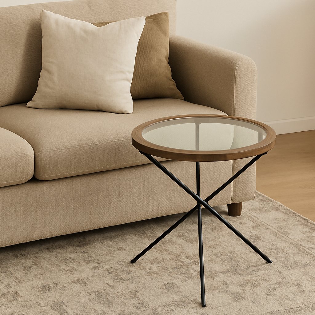 Abrams lampebord - Eik/svart + M?belben