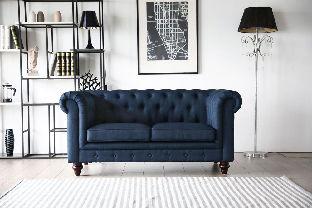 Herron 2-seters chesterfield-sofa - Bl�