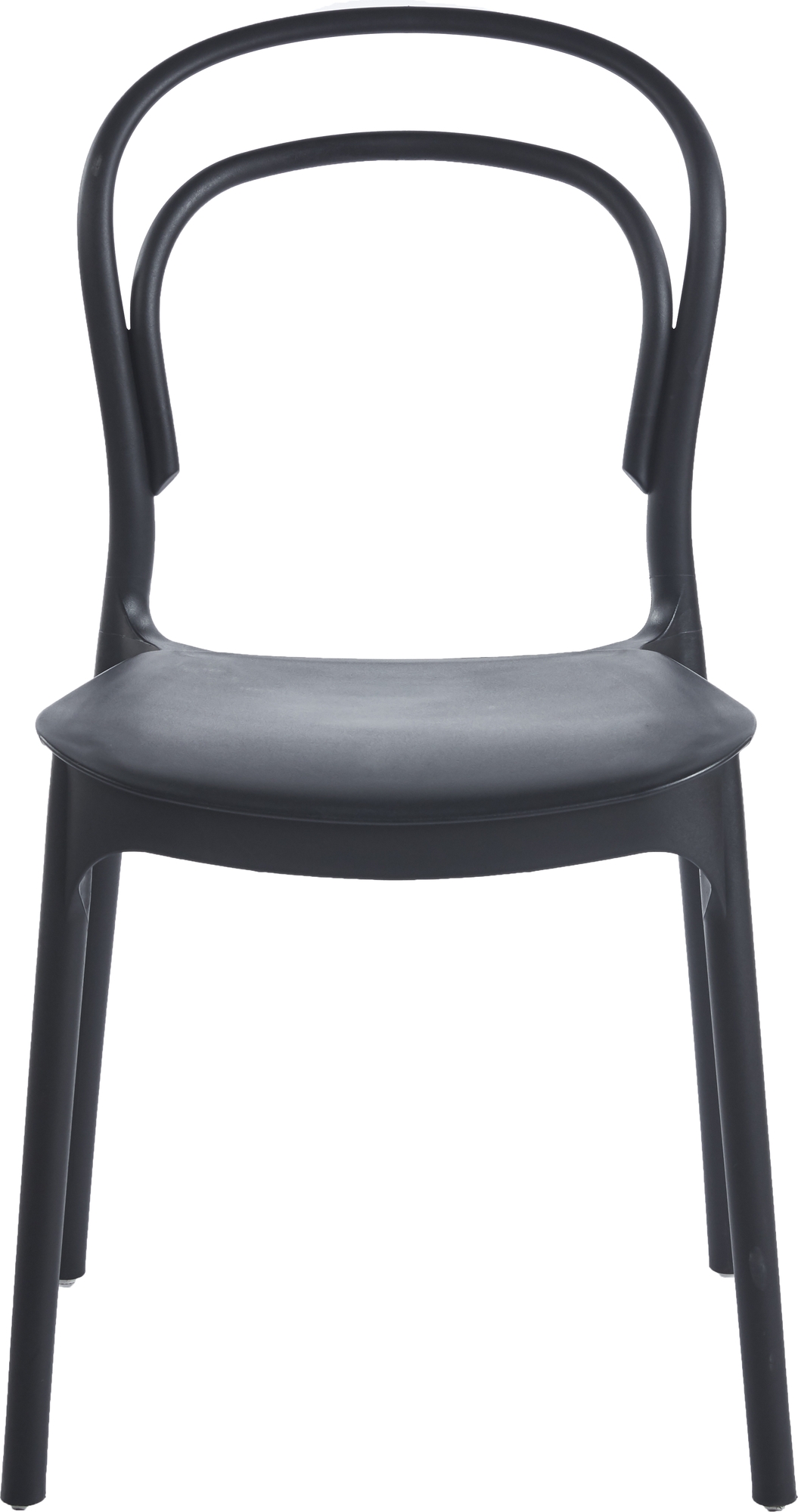 Tone stablebar spisestuestol - Sort plaststol + Tekstilbeskyttelse for utem?bler