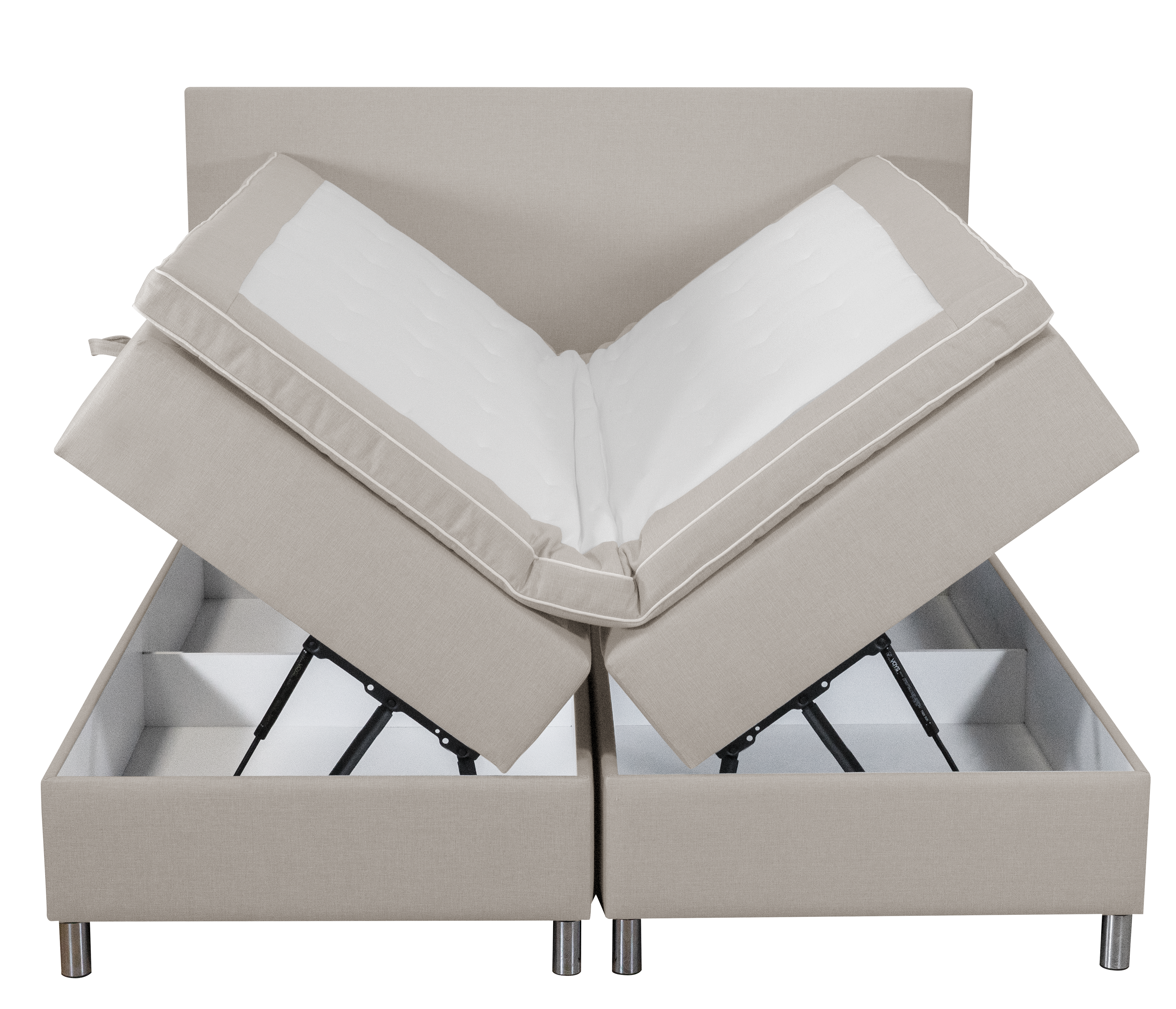 Seng 180x200 cm med oppbevaring beige boksseng Seng 180x200 cm med oppbevaring beige boksseng