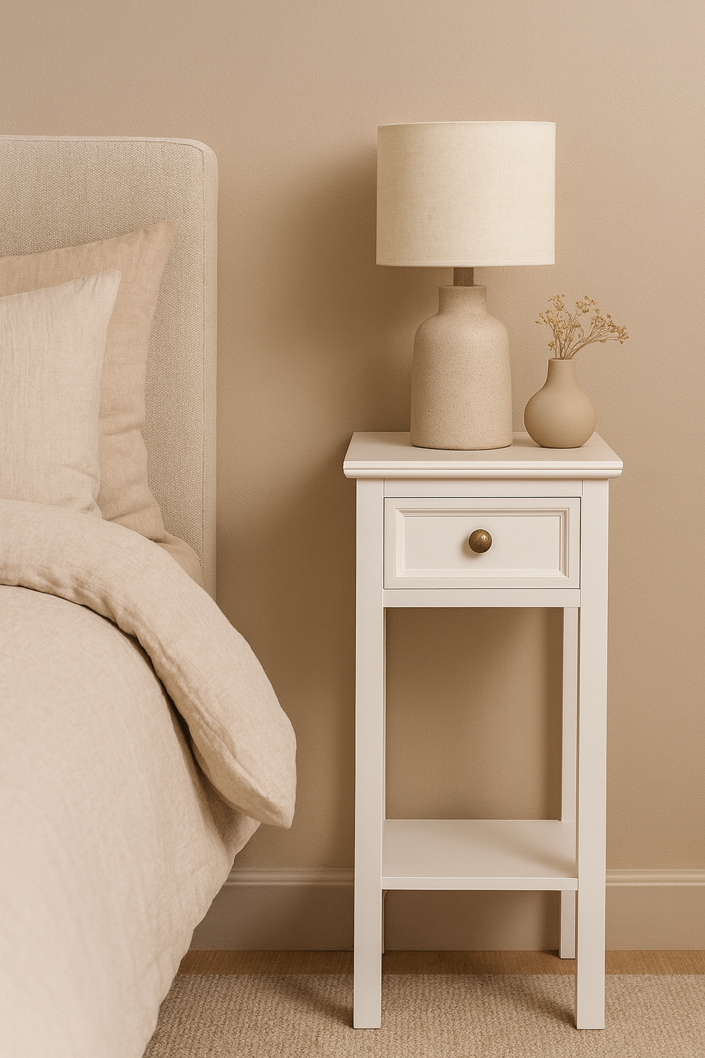 Lela nattbord - Antikkhvit