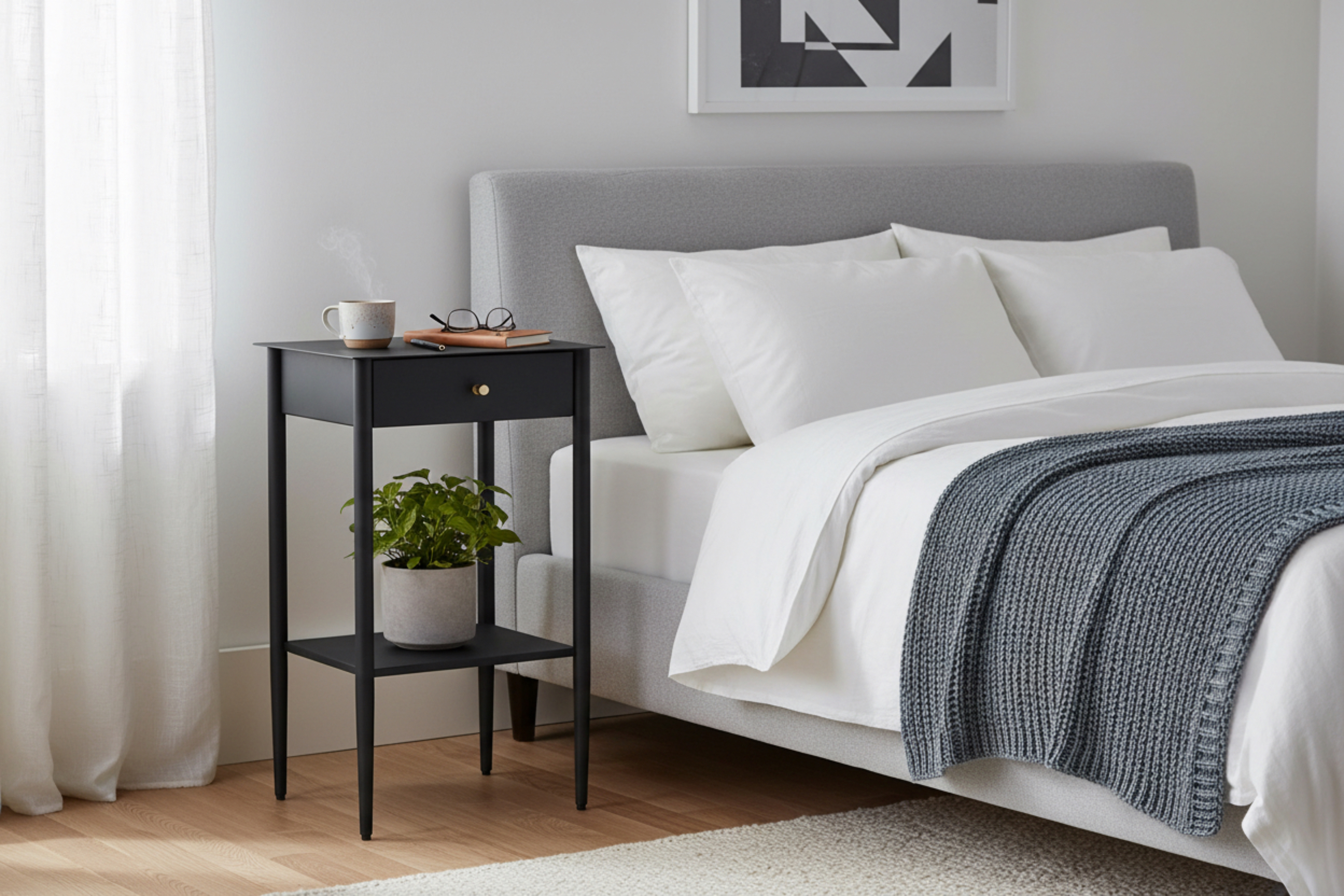 Nattbord Flash 40x35x70 cm - Svart Nattbord Flash 40x35x70 cm - Svart