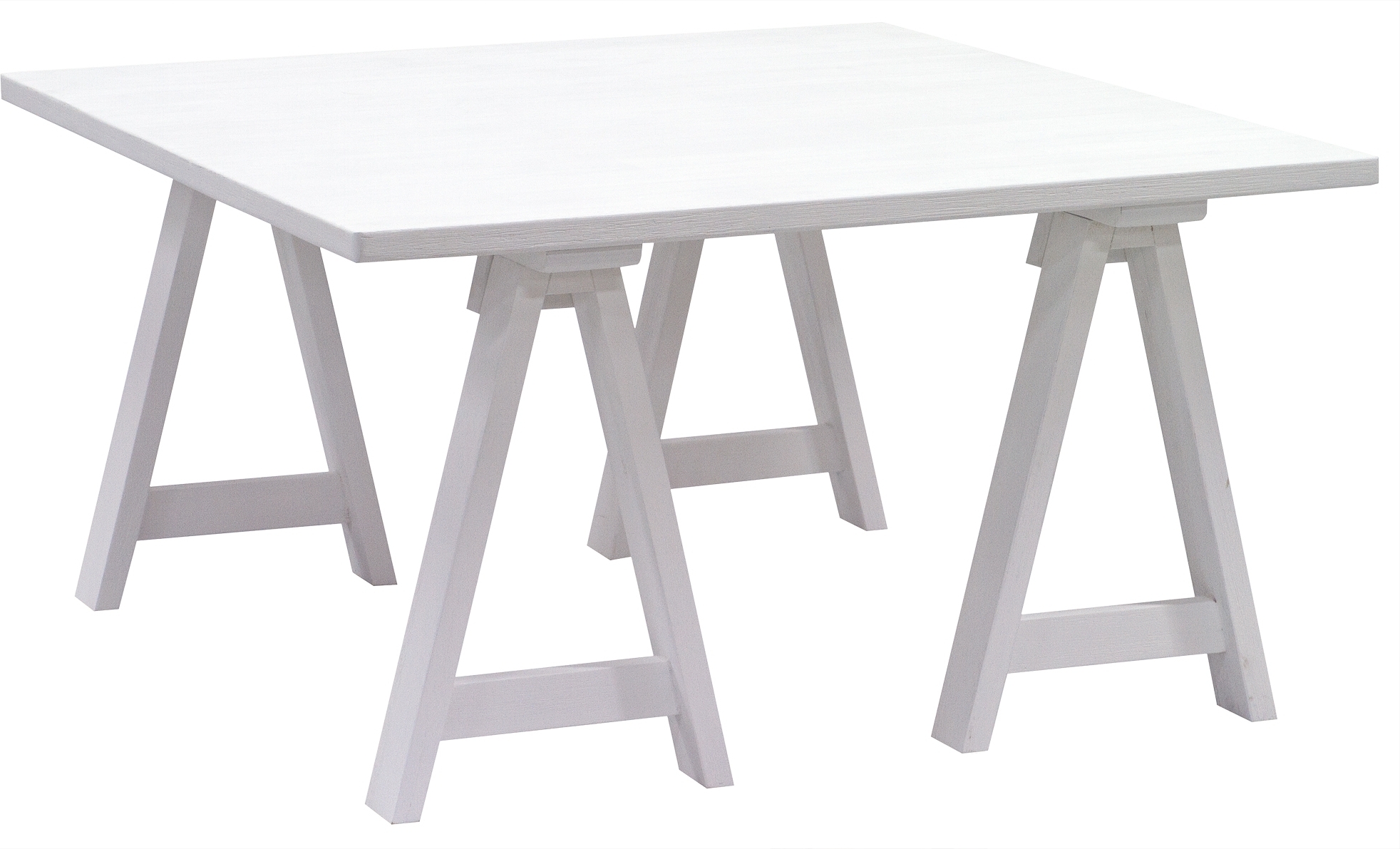 Ziro Hvitt Sofabord 90x90 cm + M�belf�tter