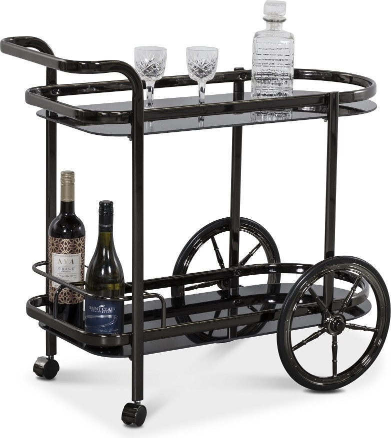 Rochester - Serveringsvogn - r�ykfarget metall