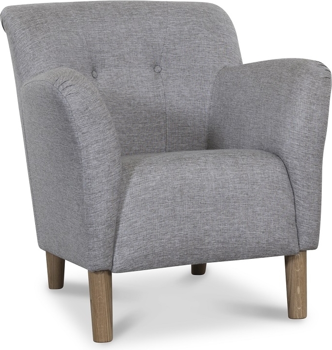 Le Grande klubblenestol i gr�tt stoff + Tekstilpleie for m�bler