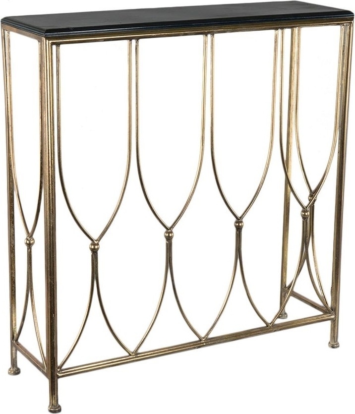 Konsollbord Andrea -  Antikk messing/svart + M?belben