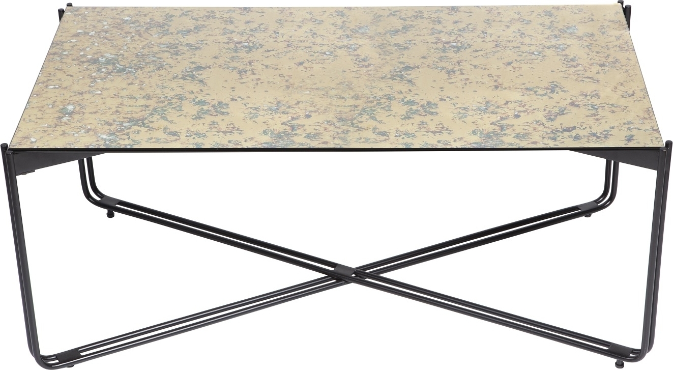 Lori soffbord 110x60 cm - Antikfärgad spegelglas mässing + Møbelføtter Lori soffbord 110x60 cm - Antikfärgad spegelglas mässing + Møbelføtter