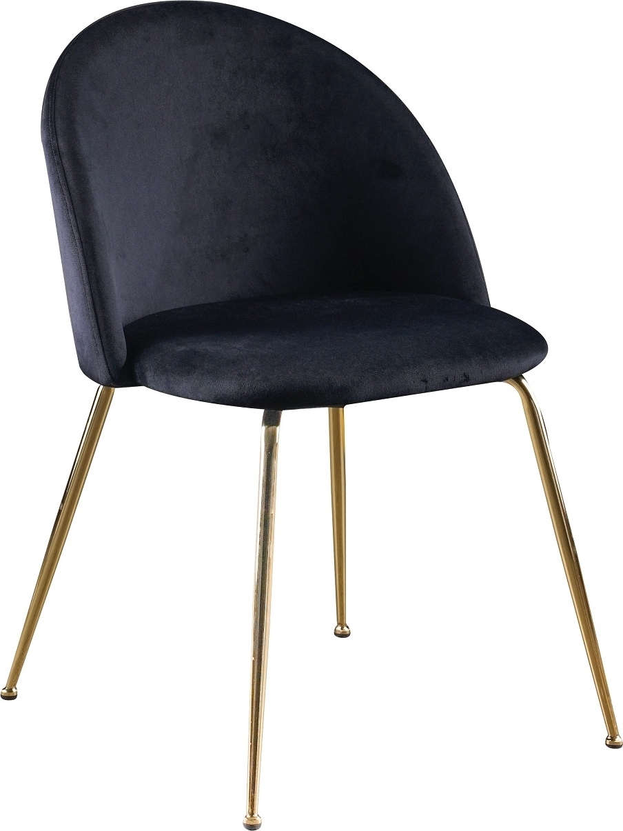 Art velvet stol - Svart / Messing + M�belrengj�ring