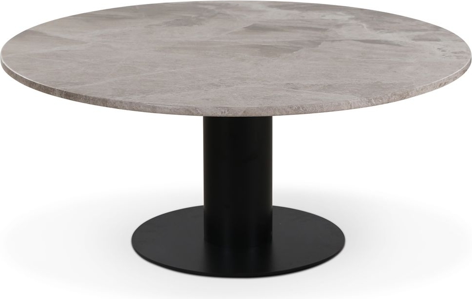 Next 105 rundt stuebord - Svart / marmor (s�lv)