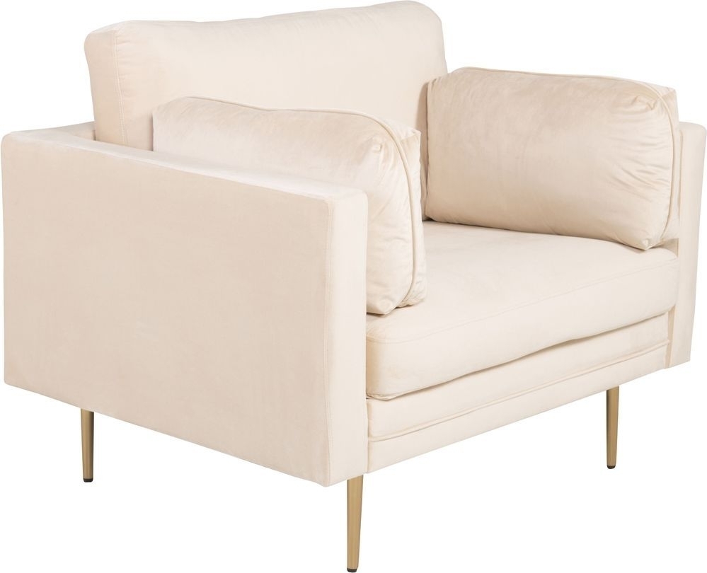 Lenestol Savanna - Beige (Fløyel) / Messingben Lenestol Savanna - Beige (Fløyel) / Messingben