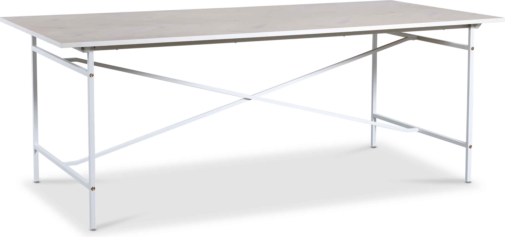 Crystal spisebord 200 cm (Fishbone) - Hvit / Whitewash
