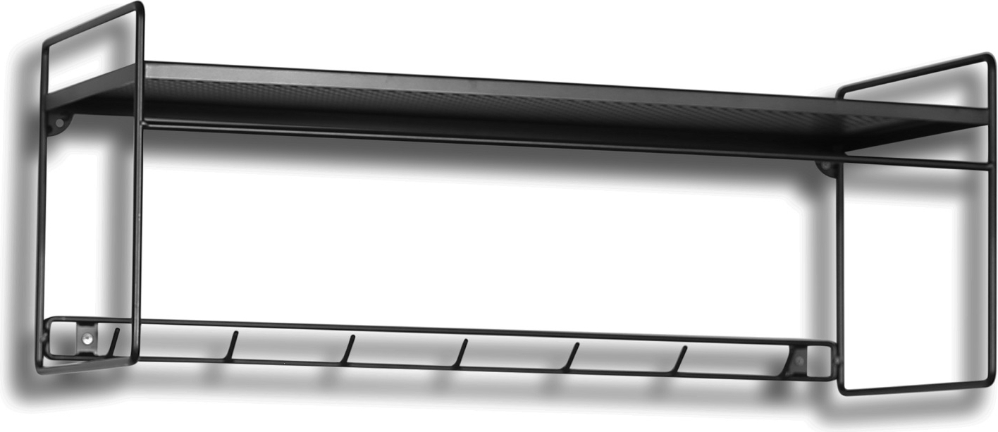 Alex hattehylle i metall - Svart Alex hattehylle i metall - Svart