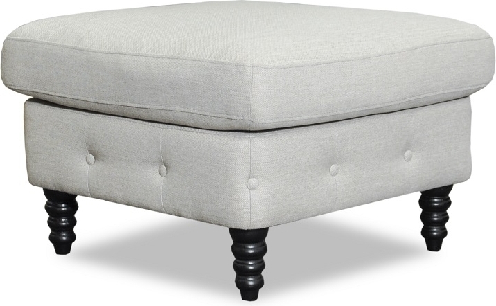 Ashford chesterfield fotskammel - Beige Lin