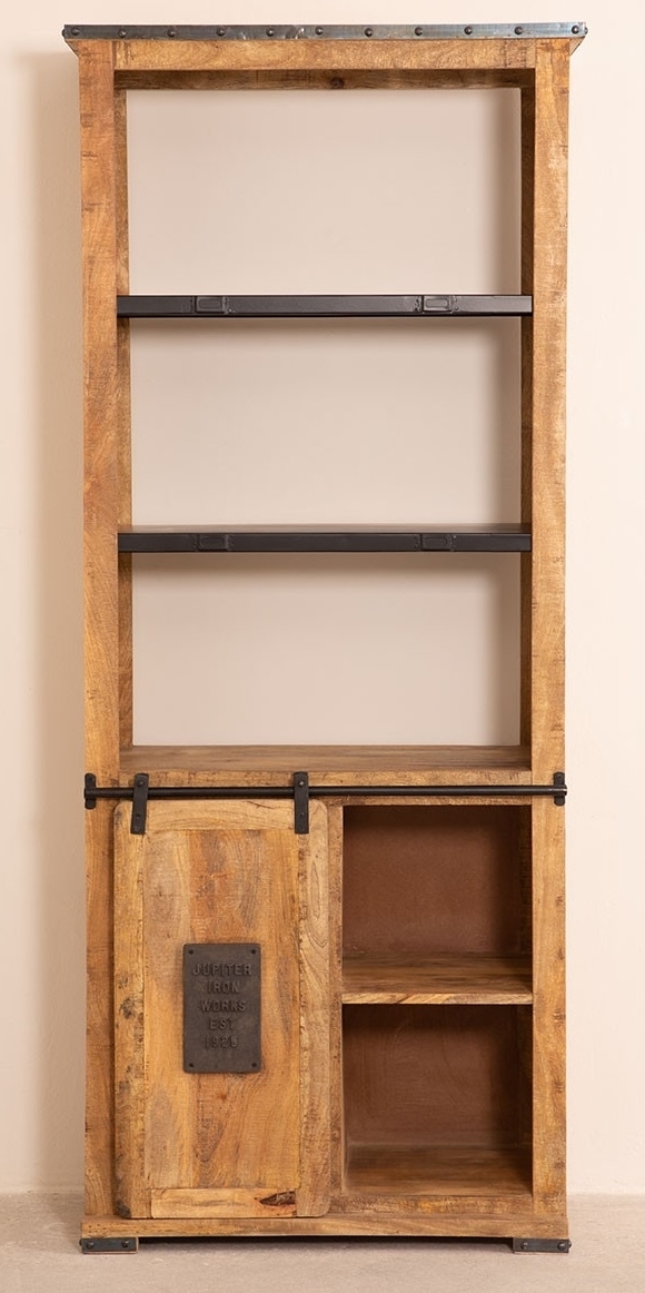 WoodCraft bokhylle med skyved�r - Vintage / Mango