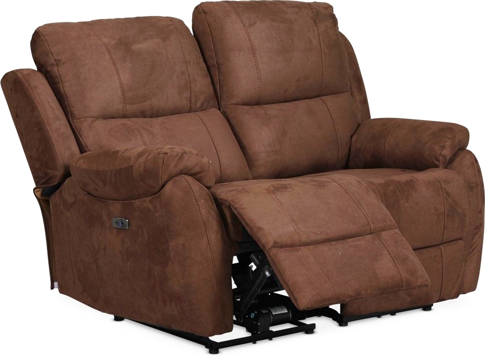 Enjoy Hollywood reclinersofa - 2-seter (elektrisk) i brunt mikrofiberstoff