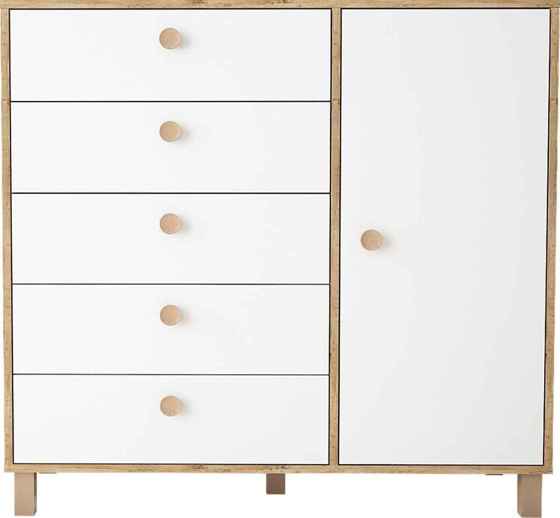 Vilamo kommode 83 - Furu/hvit