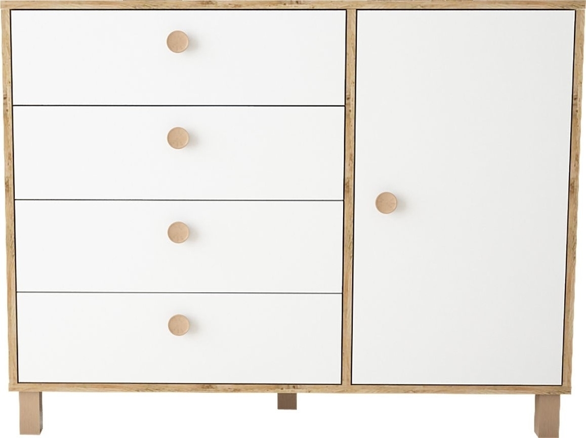 Vilamo kommode 81 - Furu/hvit