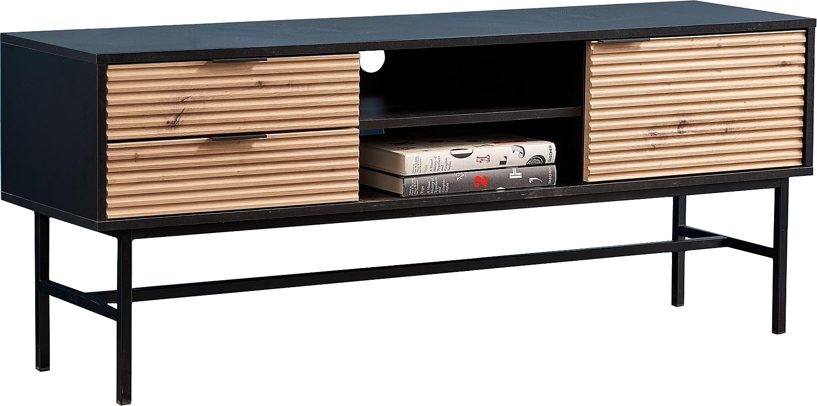 Laguna mediabenk - Artisan eik/sort Laguna mediabenk - Artisan eik/sort