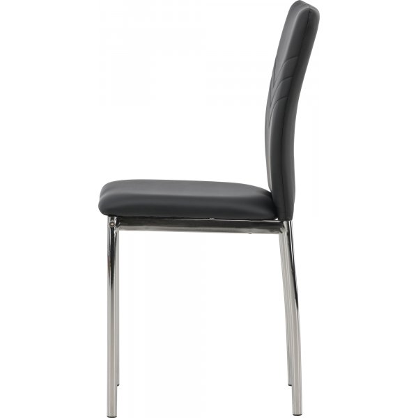 Lily spisestuestol - Sort PU/krom Lily spisestuestol - Sort PU/krom