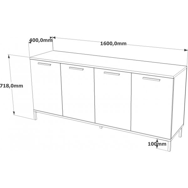 Rialto skjenk - Furu/antrasitt Rialto skjenk - Furu/antrasitt