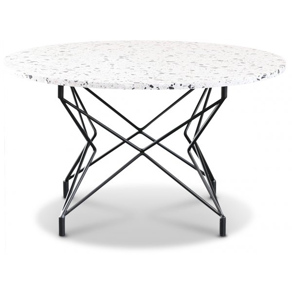 Terrazzo rundt sofabord Ø 80 cm - Cosmos Terrazzo & underdel Star svart metall Terrazzo rundt sofabord Ø 80 cm - Cosmos Terrazzo & underdel Star svart metall