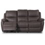 Enjoy Hollywood recliner sofa - 3-seter (el) i mrkebrunt mikrofiber
