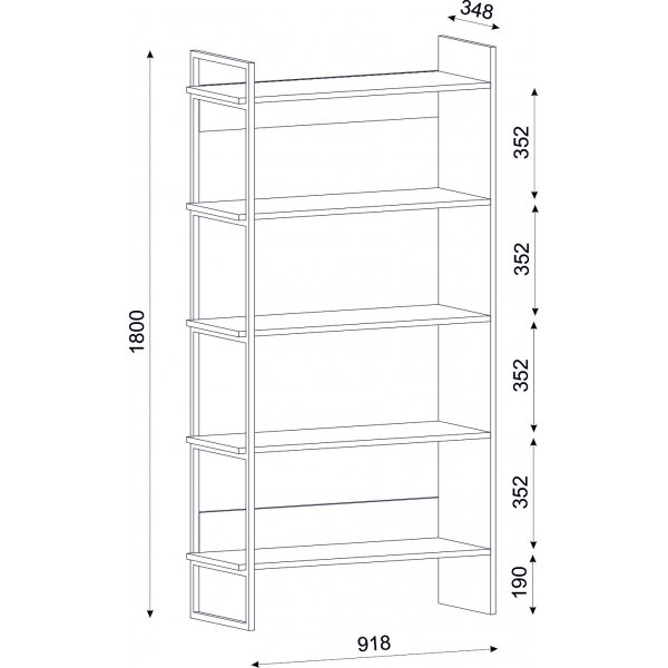 Gress bokhylle - Tre Gress bokhylle - Tre