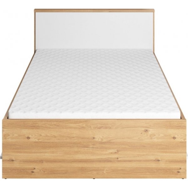 Plano sengeramme 120 x 200 cm - Nash eik/hvit/gr