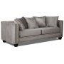Temple Double Deco 3-seters sofa - Gr beige / slv nagler