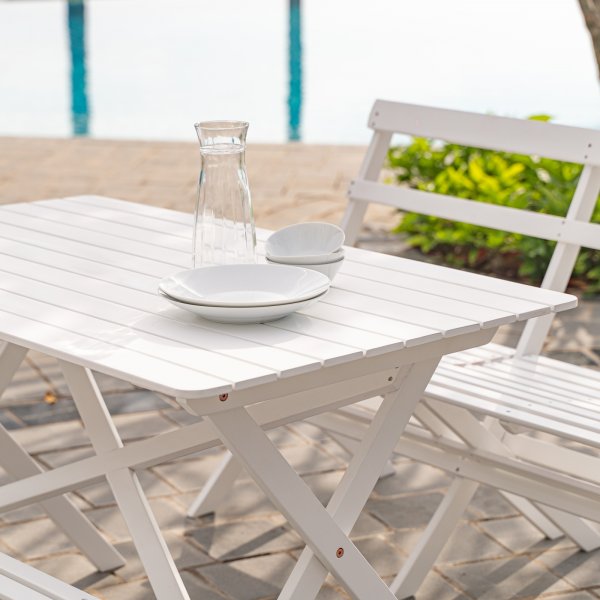 Bj�rk� spisebord - Hvitt