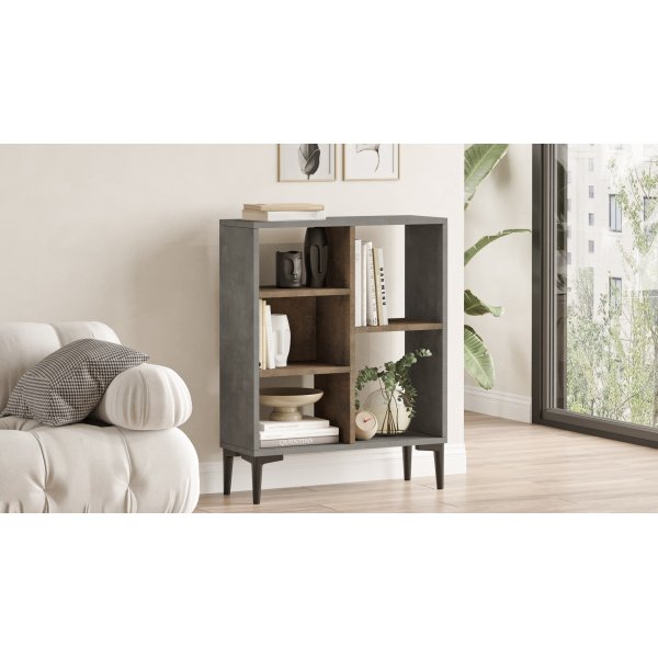 Lydia bokhylle - Gr/bronse