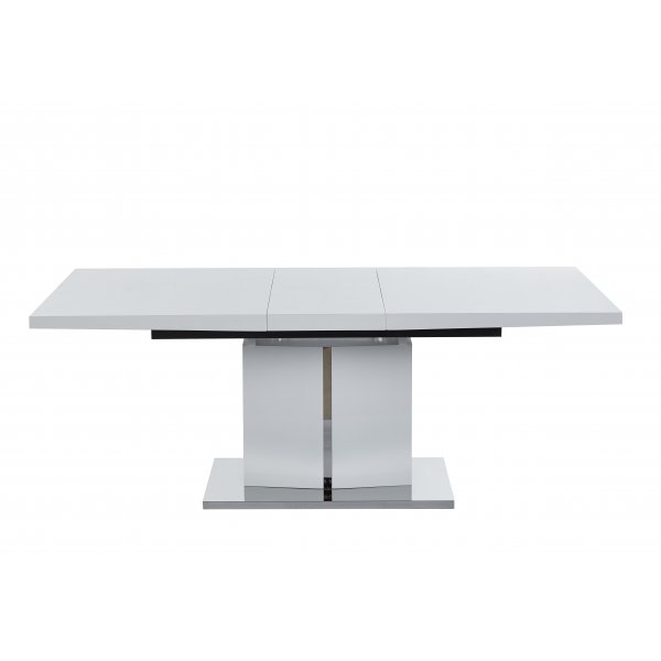 Rartliff spisebord 160-200 cm uttrekkbart - Hvit / Metall