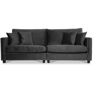 Bellino 4-seters sofa - Svart fløyel + Flekkfjerner for møbler Bellino 4-seters sofa - Svart fløyel + Flekkfjerner for møbler
