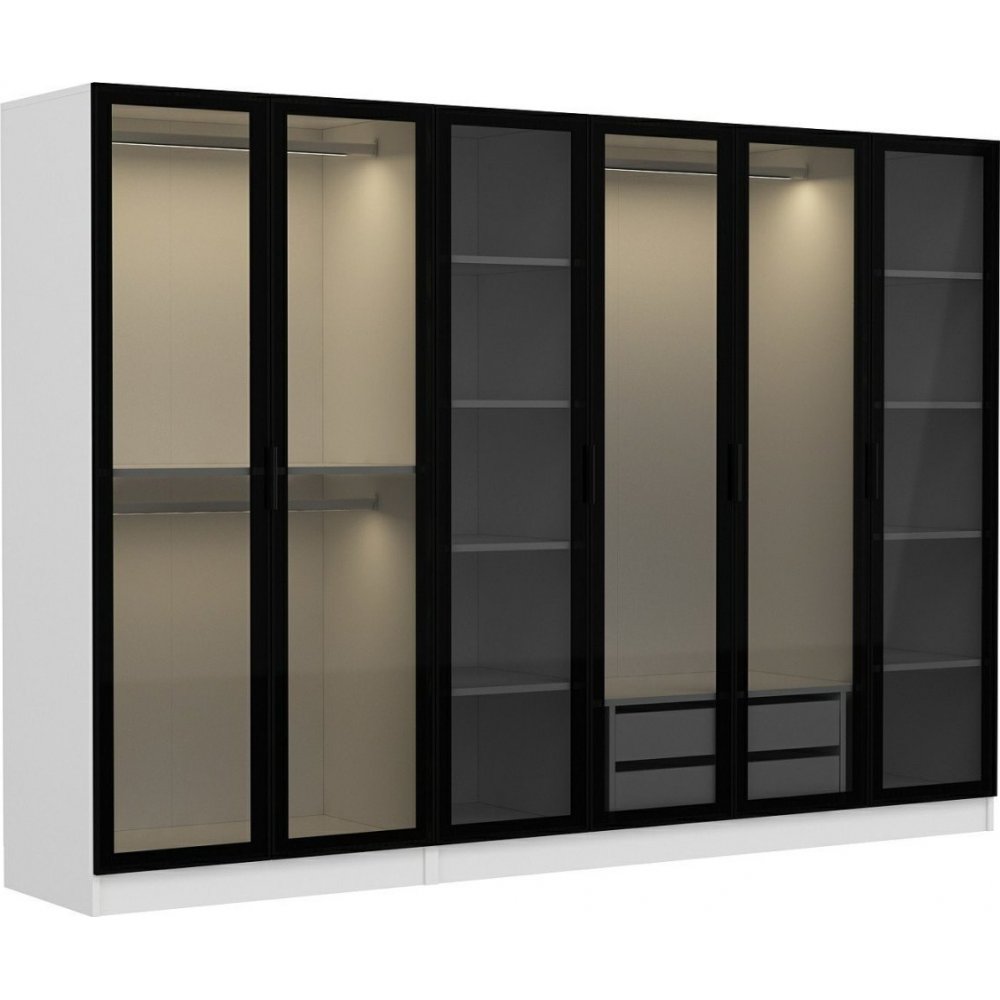Cavolo garderobeskap 270 x 52 x 190 cm, variant A - Hvit - Garderober