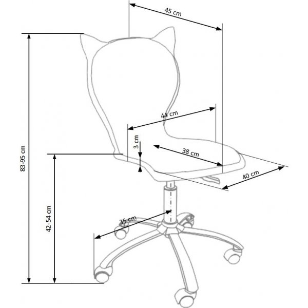 Karin barnestol - Hvit/rosa Karin barnestol - Hvit/rosa