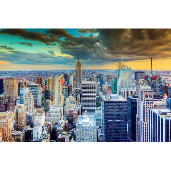 Glassbilde New York - 120x80 cm