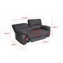 XL lenestolsofa i grtt - 197 cm