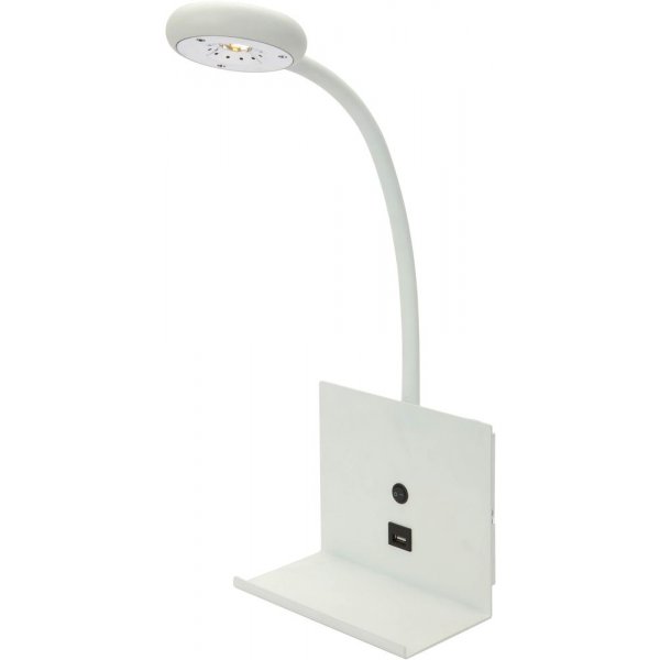 Sengelampe Zet med USB-lader - Hvit Sengelampe Zet med USB-lader - Hvit