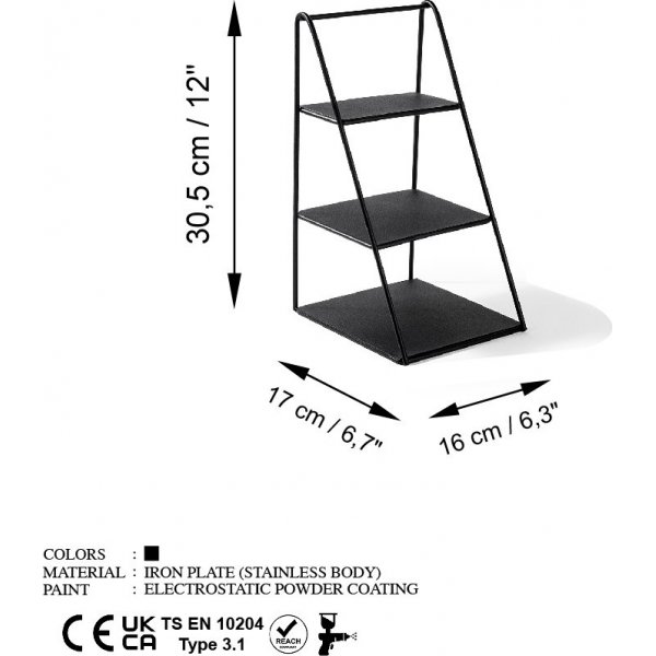 Kalimnos hylle - Svart Kalimnos hylle - Svart