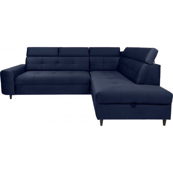 Matras hj�rnesovesofa med �pen ende h�yre - Bl�