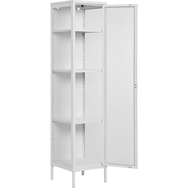 Brisbane glassskap 40x35x180 cm - Hvit