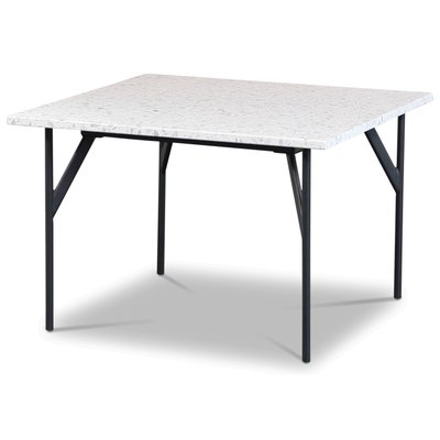 Terrazzo sofabord 75 x 75 cm - Bianco Terrazzo & understell AIR + Mbelpleiesett for tekstiler