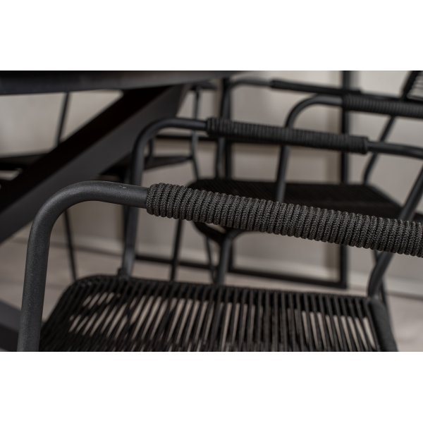 Lindos spisestuestol - Sort