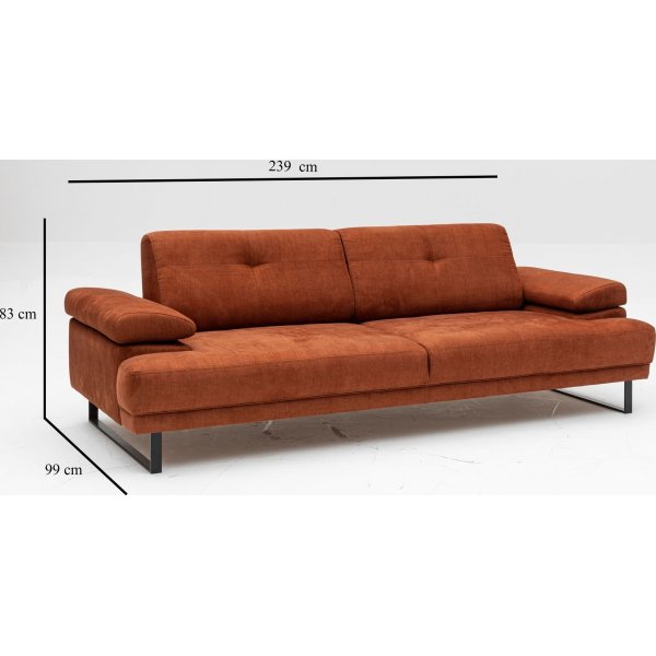 Mustang 3-seters sofa - Oransje Mustang 3-seters sofa - Oransje