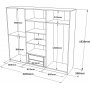 Home garderobe 3 - Brun/gr