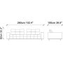 Army 4-seters sofa - Gr